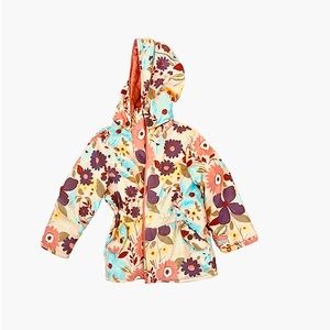 Hanna Anderson Floral Print quilted jacket 110 / 4-6